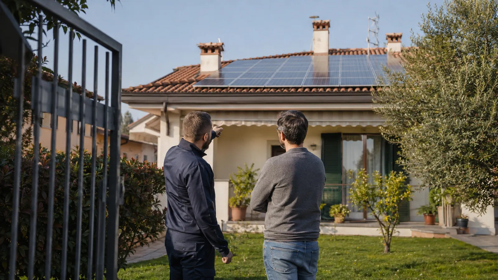 Sopralluogo esterno presso un’abitazione con fotovoltaico