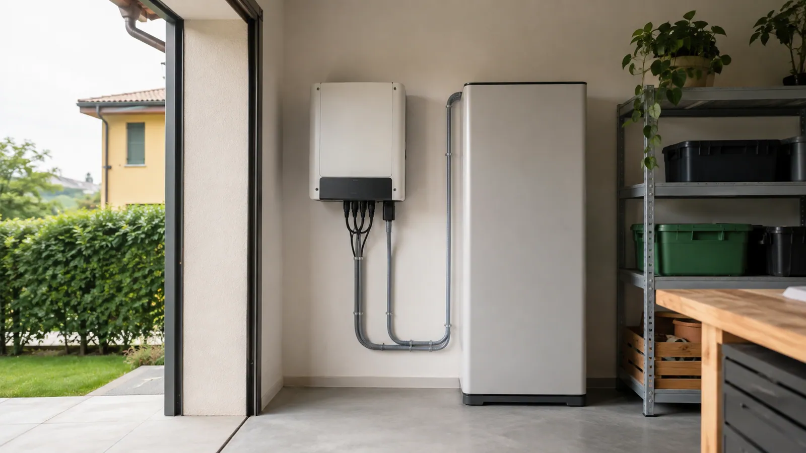 Configurazione domestica con inverter e accumulo