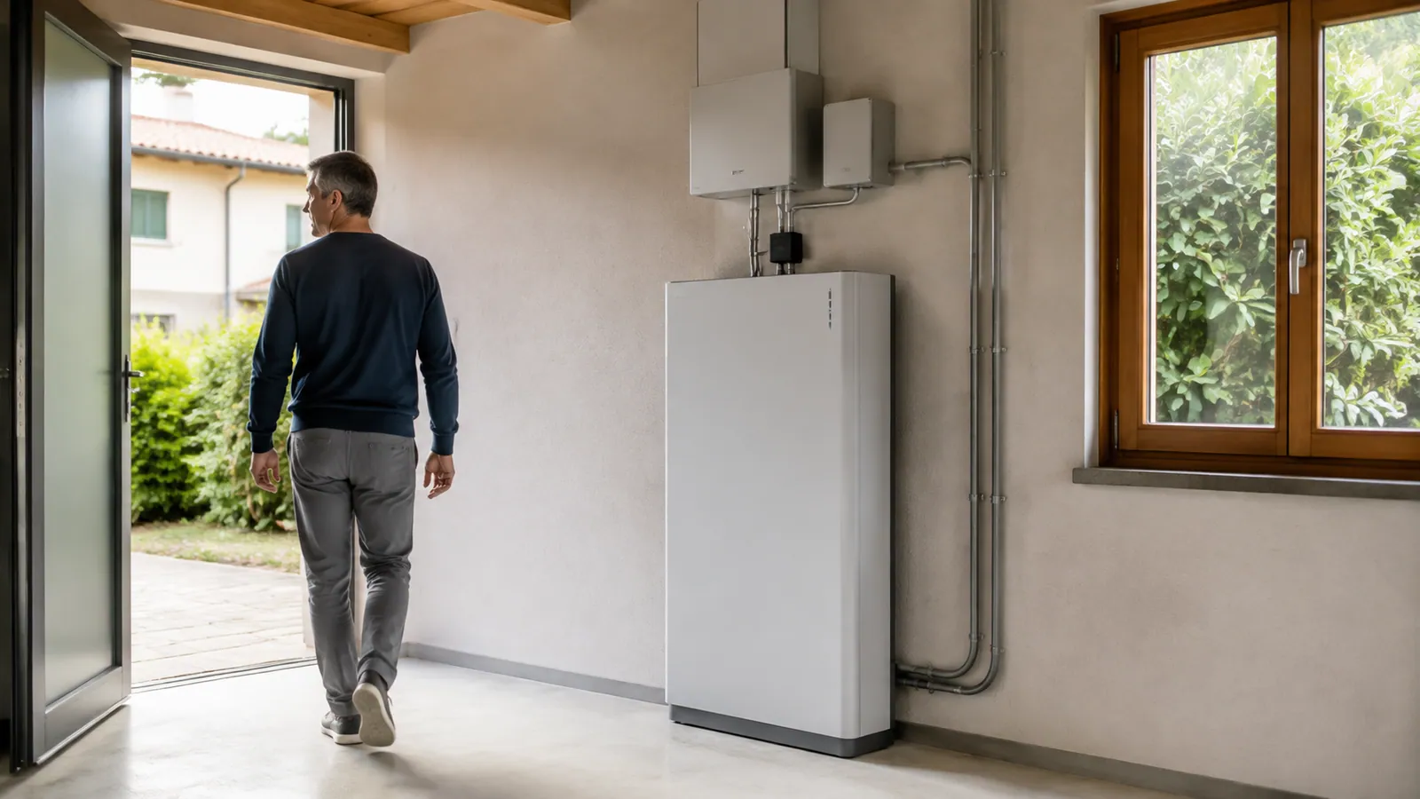 Spazio di accesso e collocazione di una batteria domestica