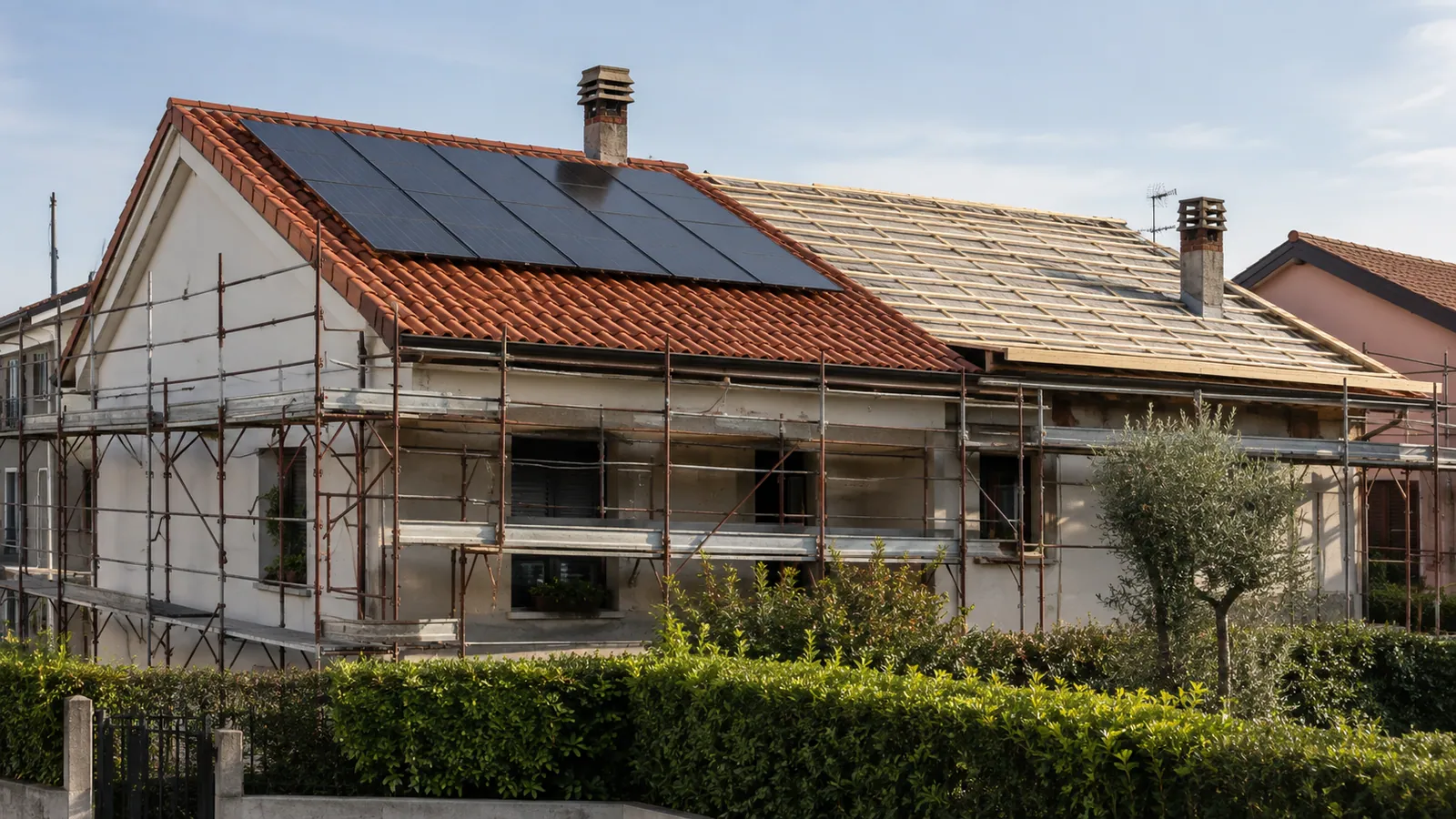 Rifacimento della copertura coordinato con il fotovoltaico