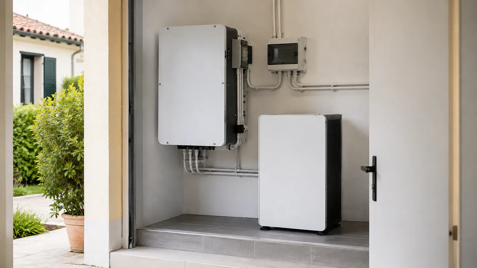 Inverter e accumulo in uno spazio tecnico accessibile