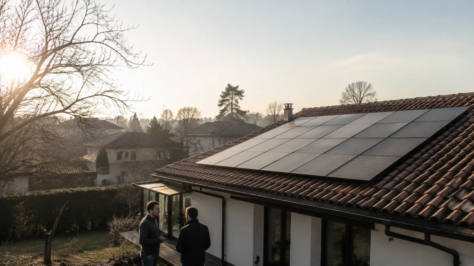 Copertura fotovoltaica nelle condizioni di luce invernali