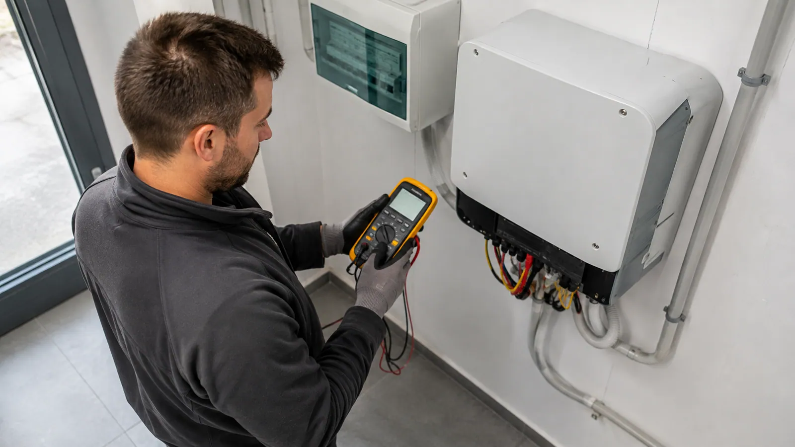 Immagine illustrativa: verifica diagnostica di un inverter fotovoltaico