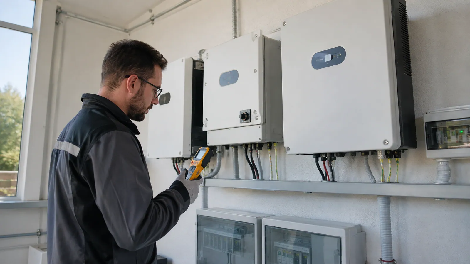 Immagine illustrativa: verifica diagnostica di un inverter fotovoltaico